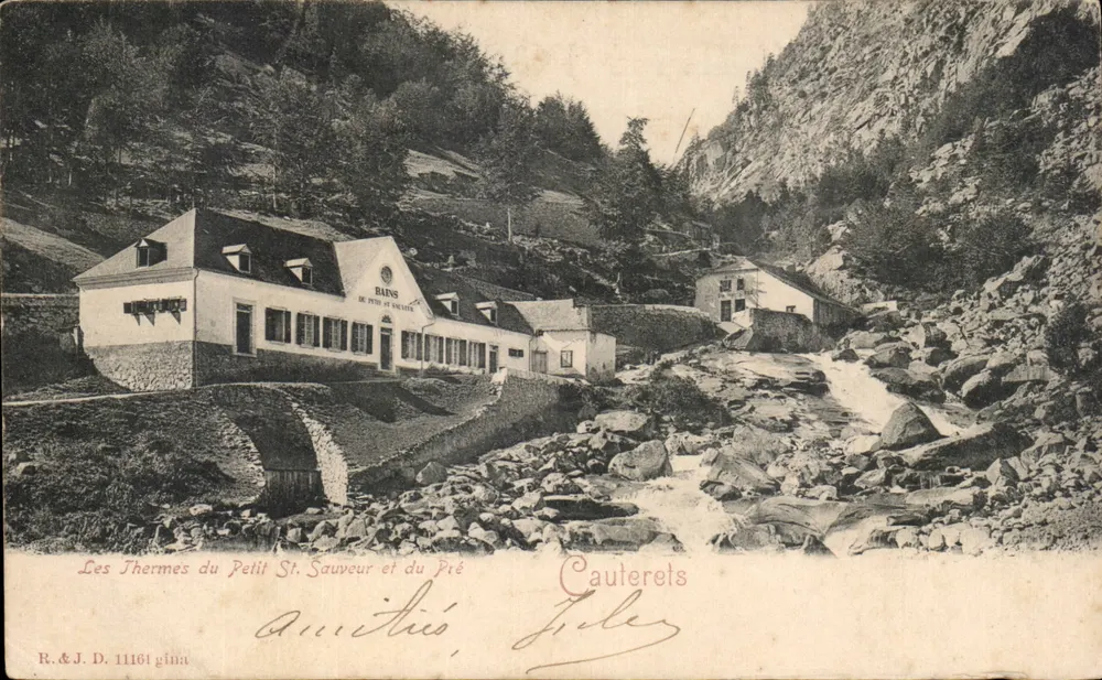 Die Thermalbäder von Petit St Sauveur und du Pré — Cauterets — R.&J. D. 11161 gina - Vorderseite