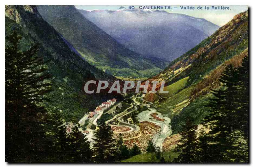 Cauterets — Dolina Raillère — wydawca C. Alsatienne des Arts Photomécaniques, Strasbourg - Awers