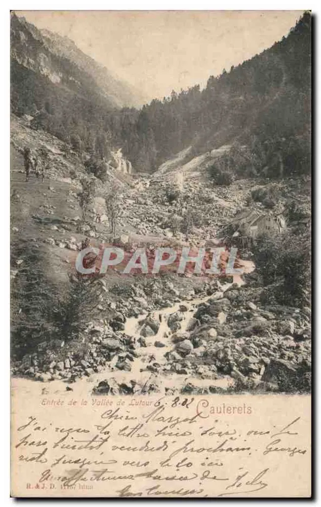 Entrada da Vale de Lutourès — 801 Cauterets — R.&J.D. (editor) - Frente