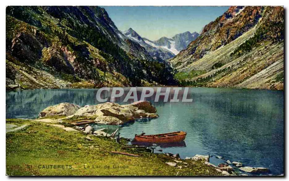 Cauterets — O Lago de Gaube — C' Alacienne des Arts Photomécaniques, Strasbourg - Frente