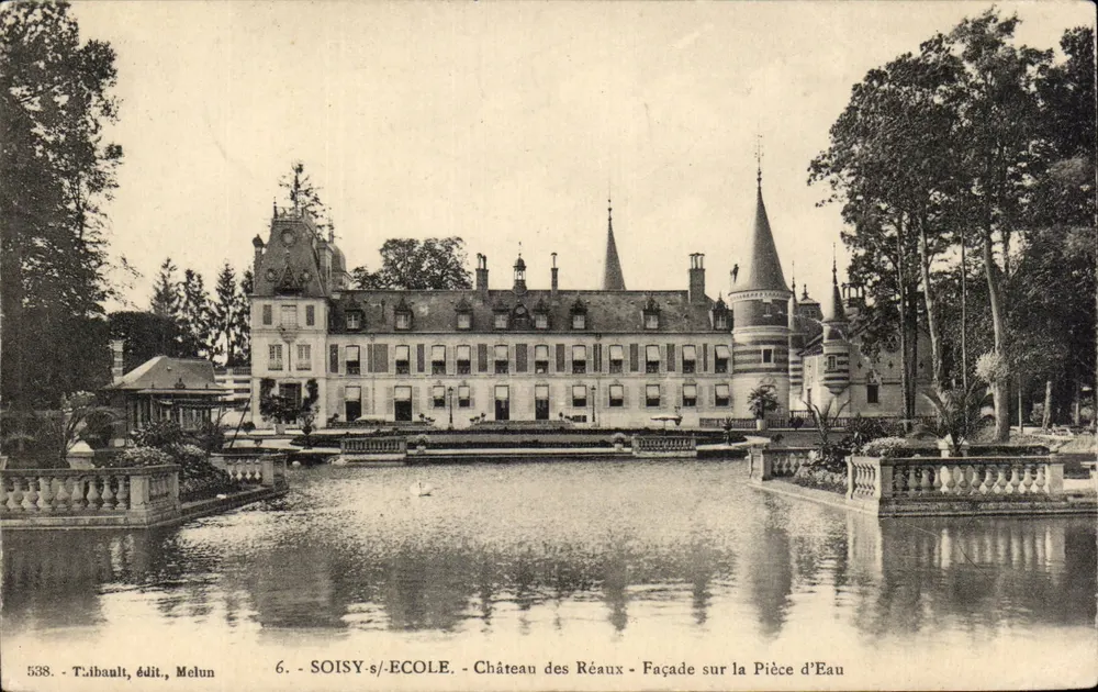 Soisy-s/Ecole - Château des Réaux - Fassade über das Wasserbecken — T. Tibault, Verlag, Melun, n°538 - Vorderseite