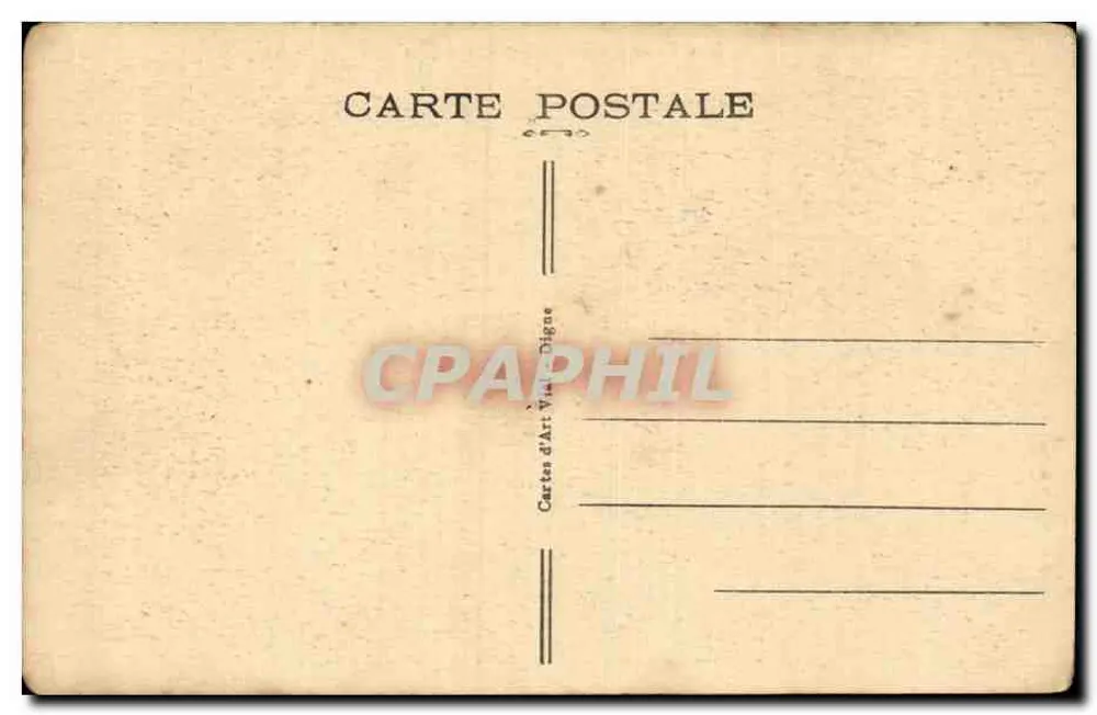 As Gorges do VERDON — Saída das Gorges — Cartes d'Art Viel-Digne, n°29 - Verso