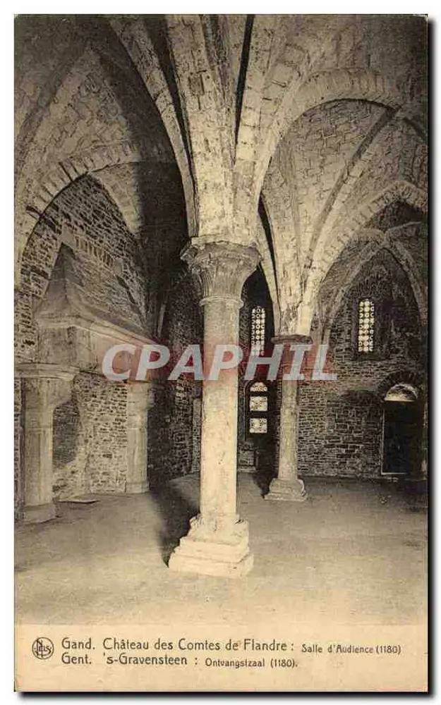 Schloss der Grafen von Flandern: Audienzhalle (1180) — Gent's-Gravensteen — Ausgabe François Gillis, Gent, Nr. 44 - Vorderseite