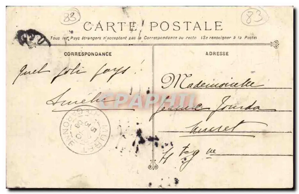 Toulon - Seestrandweg führend zum Cap-Brun — Phototypie Maritime, n°135 - Rückseite