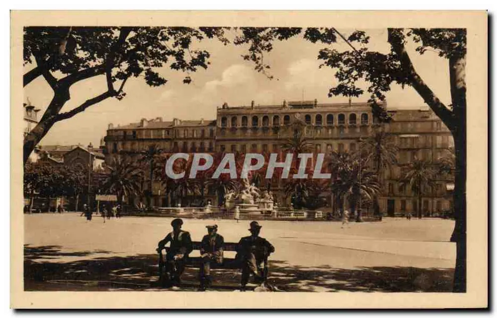 Toulon - Praça da Liberdade — vista da fonte e do edifício — editor desconhecido, n° 170 - Frente