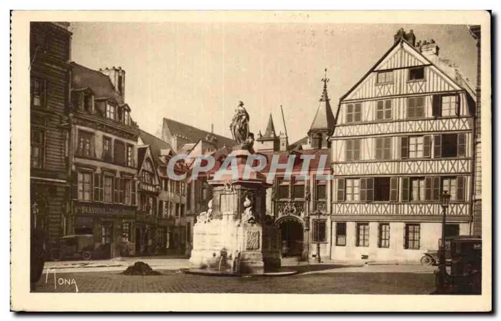 Rouen, die Museumstadt — Place und Brunnen der Maid — Verlag Mona, Nr. 113 - Vorderseite