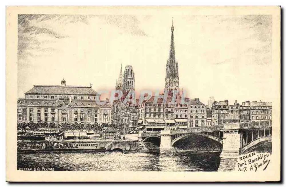 Rouen — Pont Boieldieu — A. Goulon, A-17 - Frente