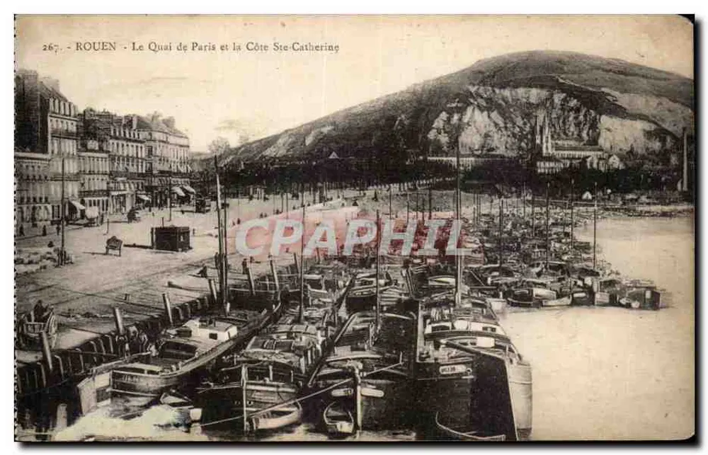 Rouen - Der Pariser Kai und die Ste-Catherine-Bank — Ansichtskarte Nr. 267 - Vorderseite