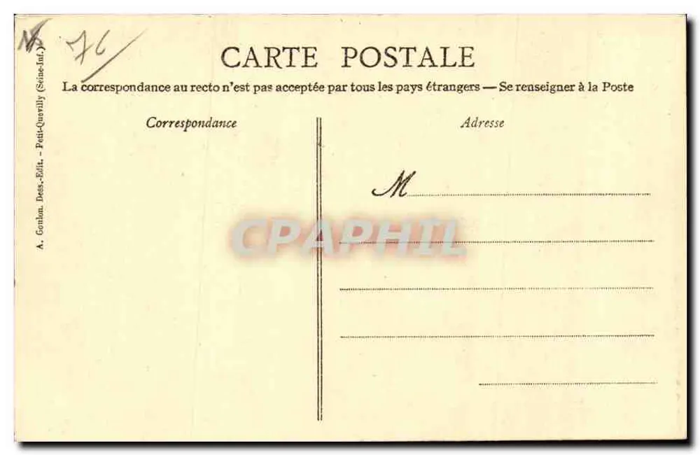 Fontaine de Joana d'Arc — Rouen — Desenho com Caneta - Verso