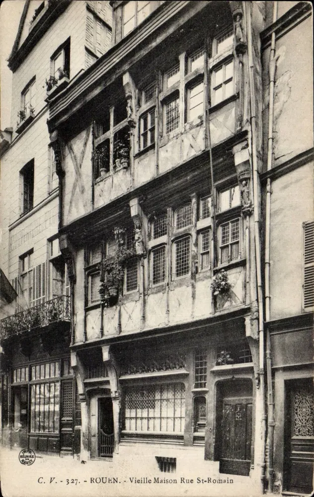 Vieja Casa Calle St-Romain — Rouen — C. V. 327 - Anverso