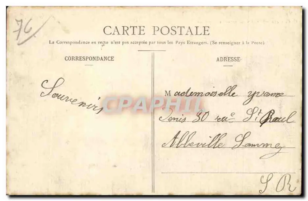 Rouen - Estátua de Napoleão — C.V. - 430. — Editor C.V. (C. V. - 430.) - Verso
