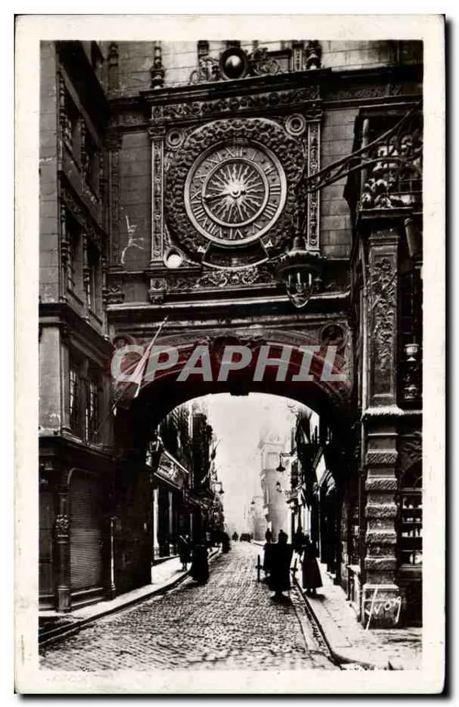 Die Große Uhr — Rouen — Kunstausgabe 'YVON' Paris - Vorderseite