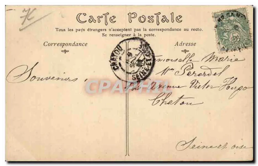 Rouen — A Estátua de Napoleão I — ND Phot - Verso