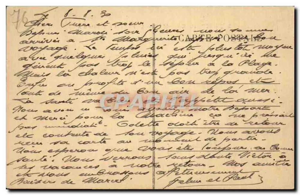 QUIBERVILLE-sur-MER — Die Strand und Pointe d'Ailly — Edn. H. Damesnil - Rückseite