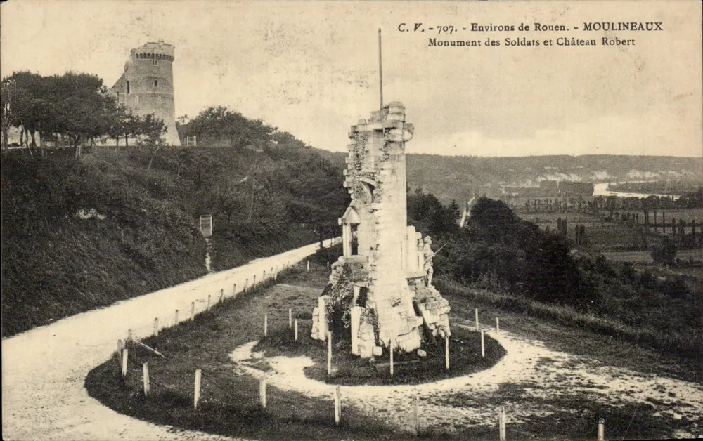 Moulineaux — Denkmal der Soldaten und Schloss Robert — C.V. 707 - Vorderseite