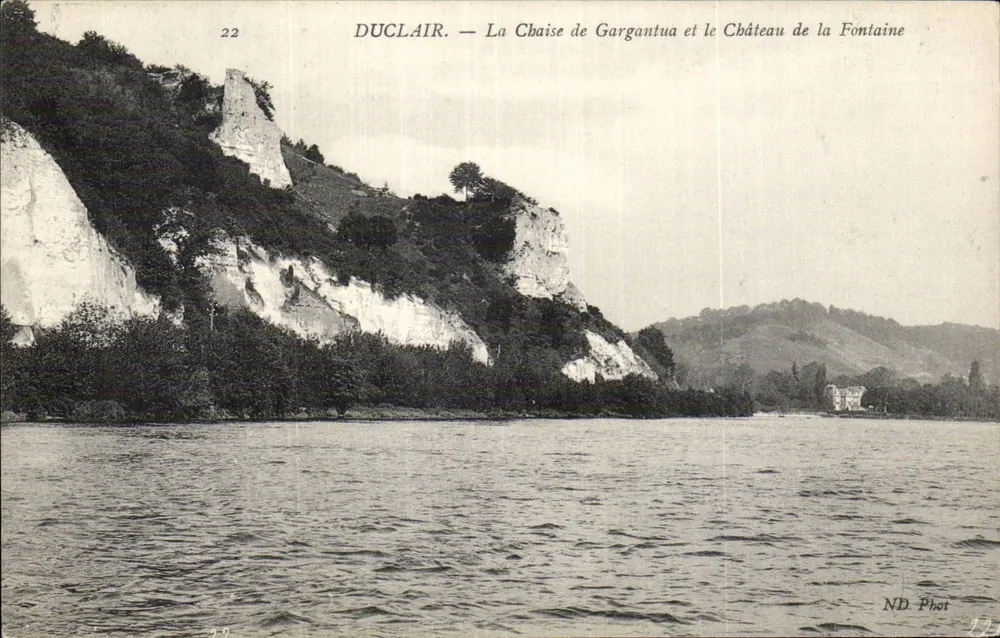 Duclair — Die Bank von Gargantua und das Schloss der Fontaine — ND Phot - Vorderseite
