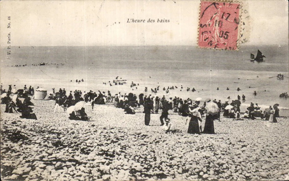Praia de Saint-Germain-en-Laye — A hora dos banhos — W.P. Paris, No. 48 - Frente