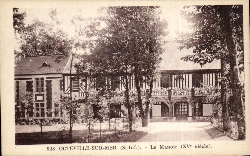 Octeville-sur-Mer (Sul) — O Manoir (século XV) — E. Nellel, n° 928 - Frente
