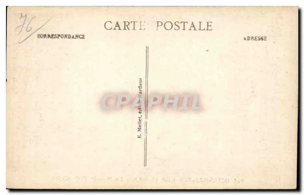 Octeville-sur-Mer (Sul) — O Manoir (século XV) — E. Nellel, n° 928 - Verso