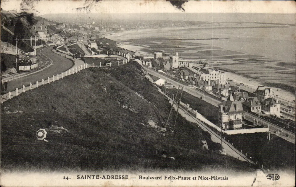 Sainte-Adresse — Boulevard Félix-Faure e Nice-Havrais — Editor SLD, n°24 - Frente