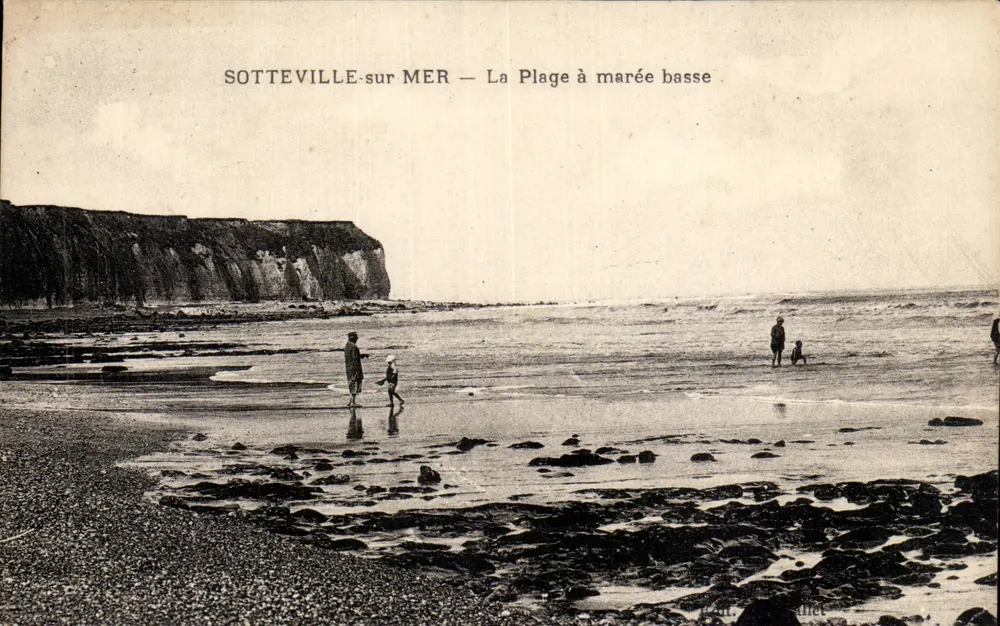 Sotteville-sur-Mer — A Praia com maré baixa - Frente