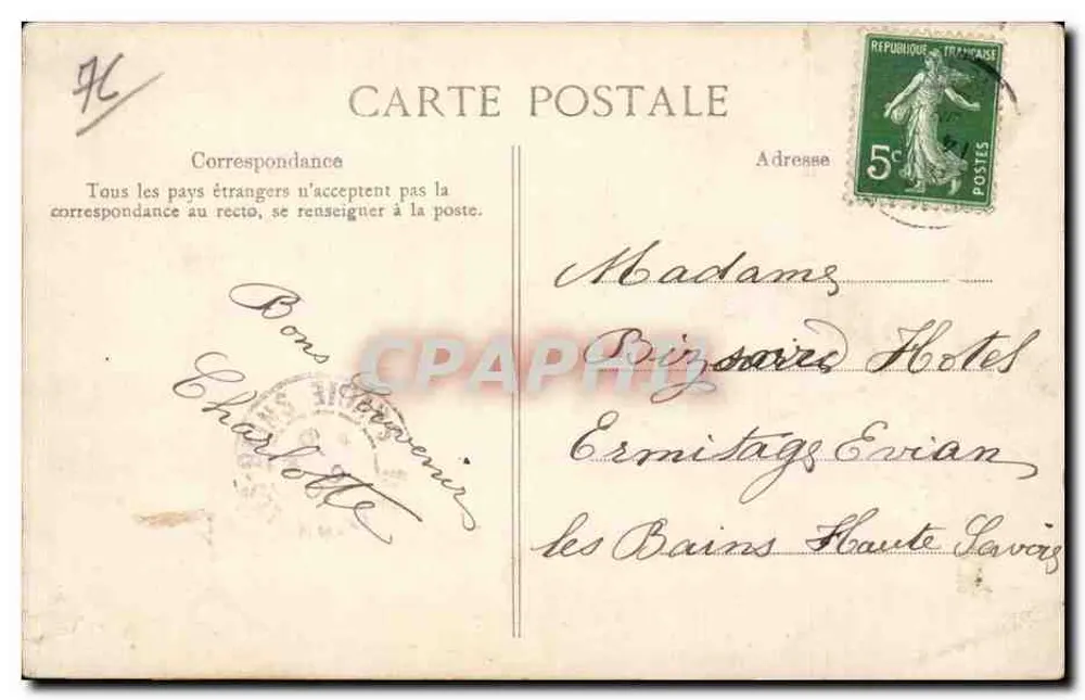 Les Grandes-Dalles — Die Klippen von Amont — L. J. - Rückseite