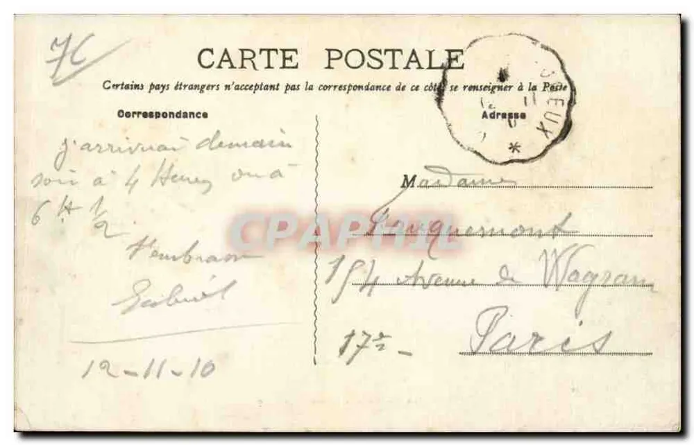 Gournay-en-Bray — Kirche — Blick über die Epte — Französische Ausgabe bei der Stationery der Station - Rückseite