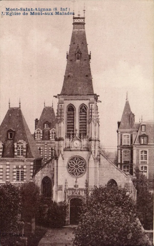 Mont-Saint-Aignan (S. Inf.) — Die Kirche von Mont-aux-Malades — Verlag J. Dujardin - Vorderseite