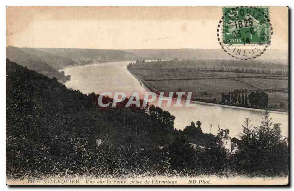 Villequier — Aussicht über die Seine, vom Ermitage — ND Fotografie, Nr. 104 - Vorderseite