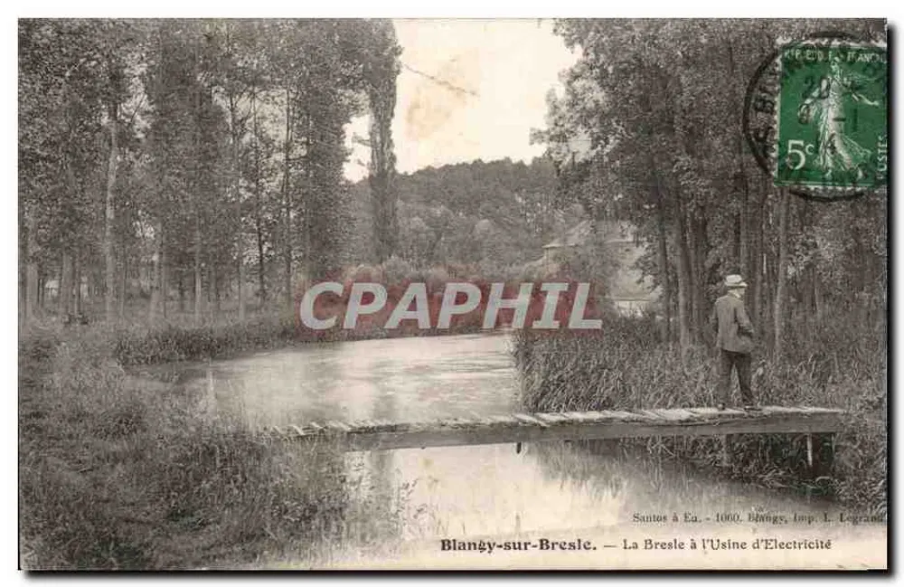 Blangy-sur-Bresle — Die Bresle bei der Elektrizitätsfabrik — Imp. L. Legrand - Vorderseite
