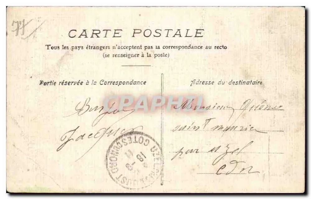 Coulommiers — Les Bords du Morin — Éditeur R. F. n° 6307 - Verso