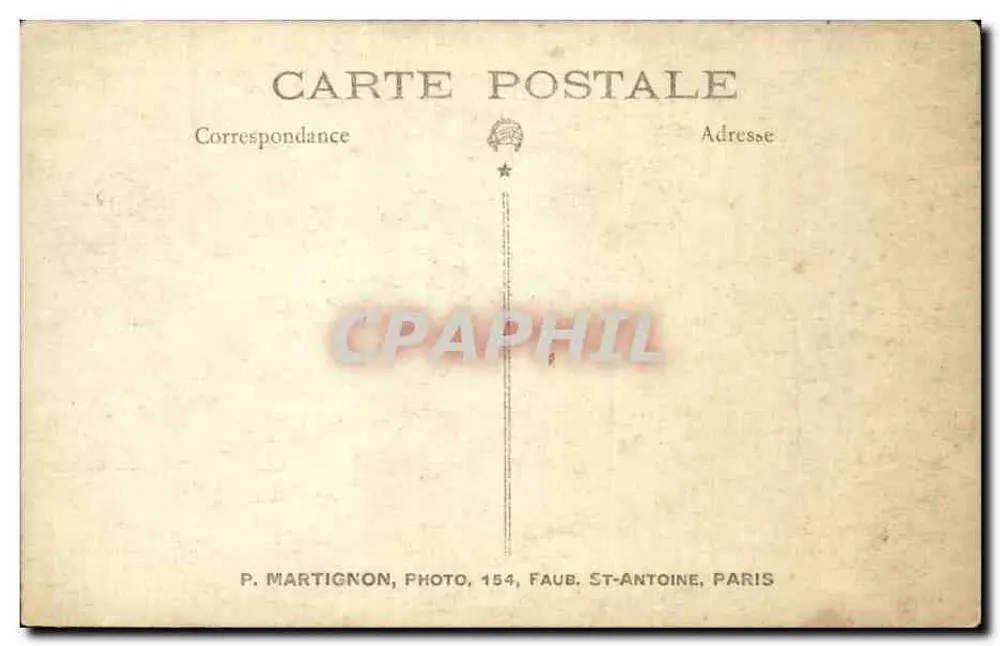 Soldado em uniforme — retrato — P. Martignon, Photo, 154, Faub. St-Antoine, Paris - Verso
