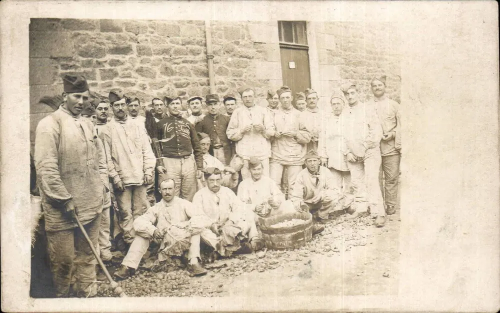 Gruppe von Bergarbeitern - Vorderseite