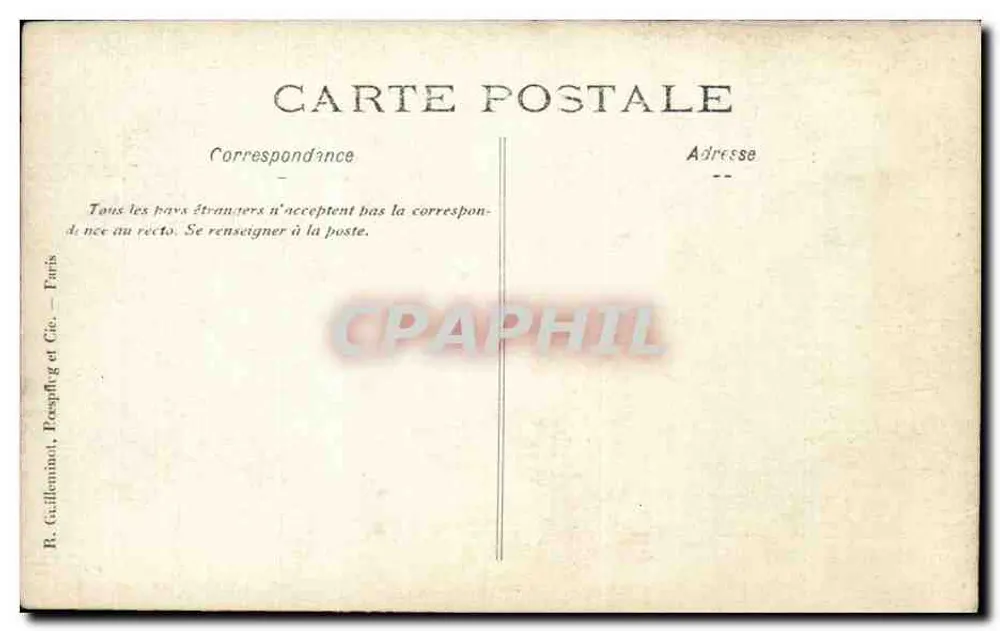 Vier Soldaten in Uniform — Mahlzeit im Freien — R. Guillenmoul, Poespflug et Cie — Paris - Rückseite