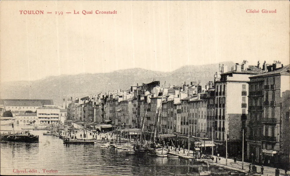 Toulon — O Quai Cronstadt — Clavel, editor Toulon - Frente