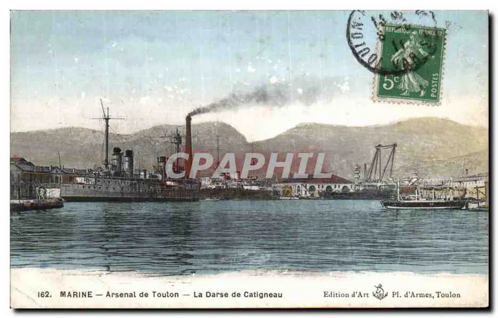 Toulon — Arsenal von Toulon — Die Darse von Catignea — Edition d'Art Pl. d'Armes, Toulon - Vorderseite