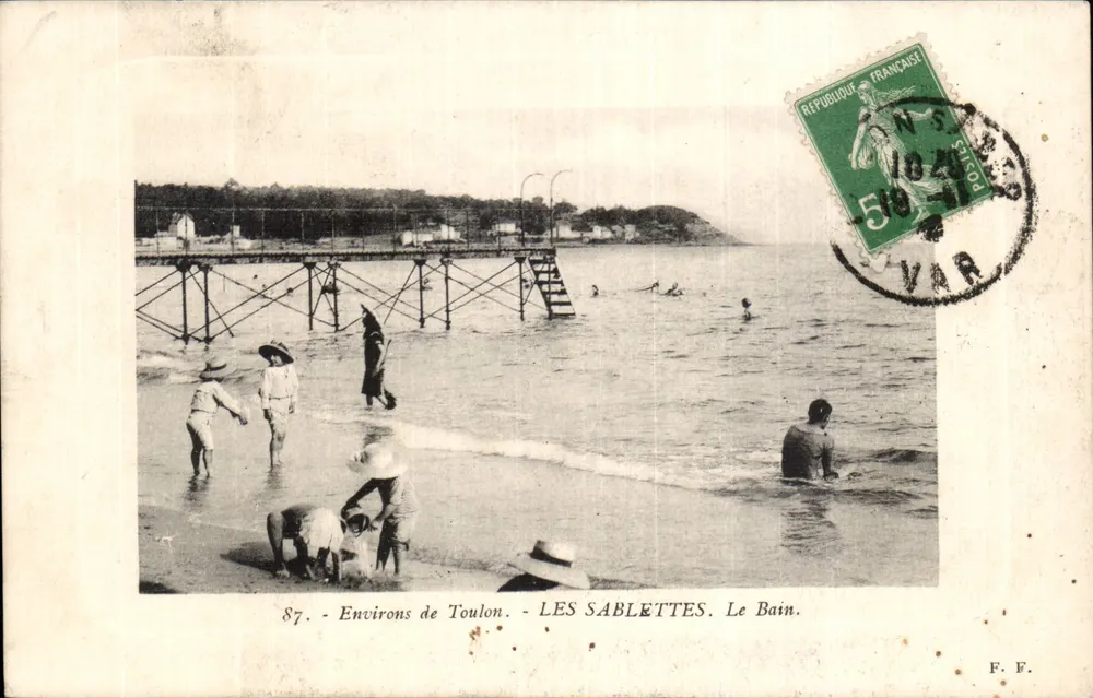 Les Sablettes - Le Bain — Environs de Toulon — F.F. n°87 - Frente