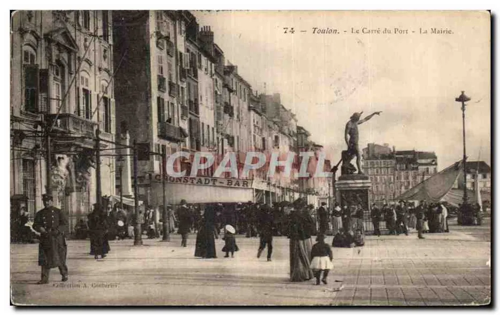 Toulon - Der Platz des Hafens - Das Rathaus - Vorderseite