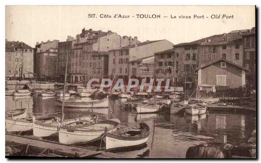 TOULON — O velho Port — Old Port — Costa Azul — n° 517 - Frente