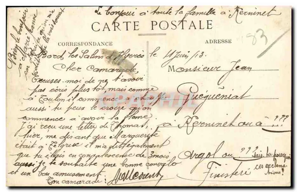 Toulon — Seefahrtskrankenhaus Ste-Anne — B.C. — Nr. 120 - Rückseite