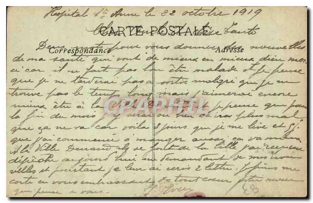 Toulon — A Postagem, Entrada — RL - Verso