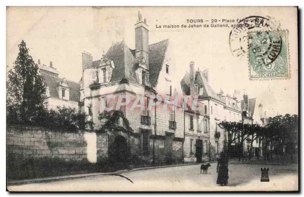 Tours — 29, Place Fathé-la-Galland — A casa de Jehan de Galland, arcebispo - Frente