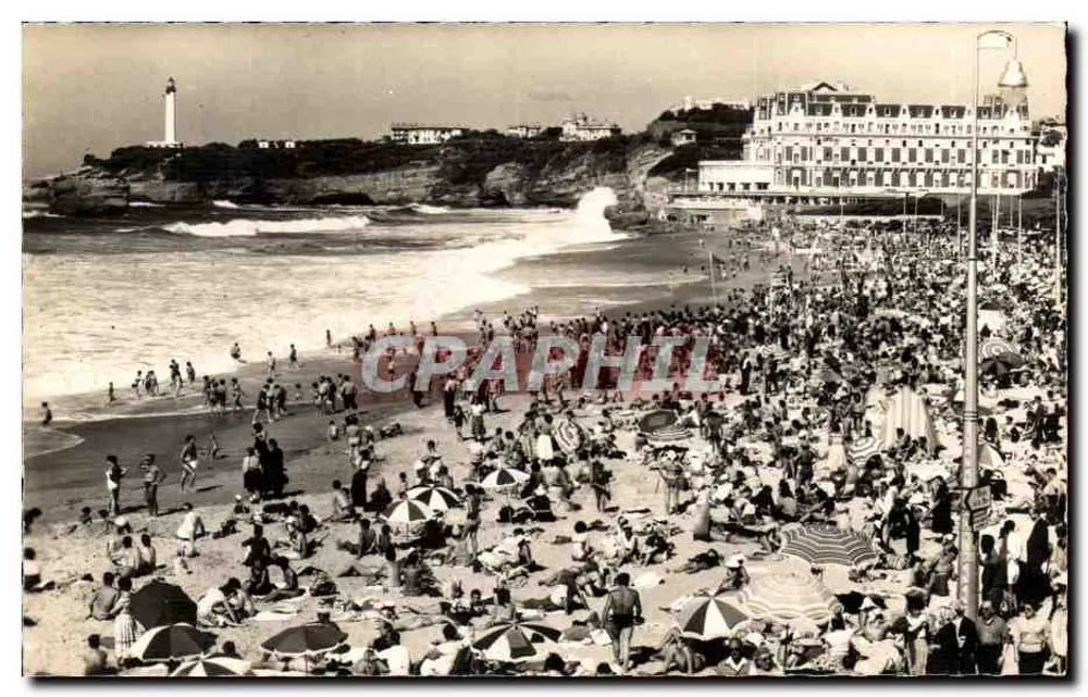 Biarritz — La Grande Plage und das Hôtel du Palais — P 764 - Vorderseite