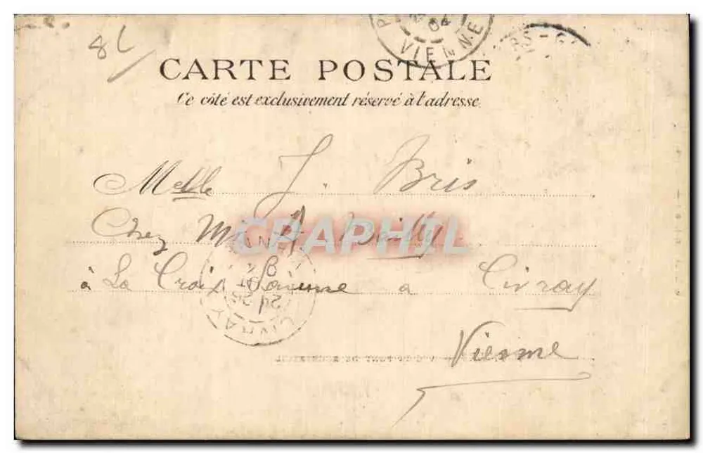 Poitiers — Antigo ponte de Rochereuil — Galeries Parisiennes — Poitiers - Verso