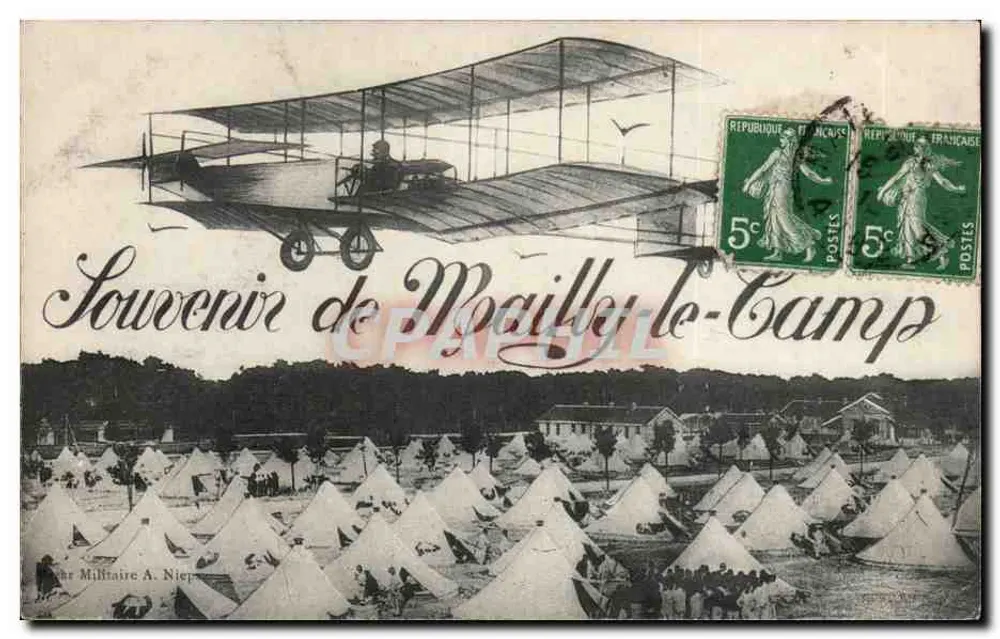 Campo militare a Maillé-le-Camp — Ricordo di Maillé-le-Camp — editore A. Niep - Recto