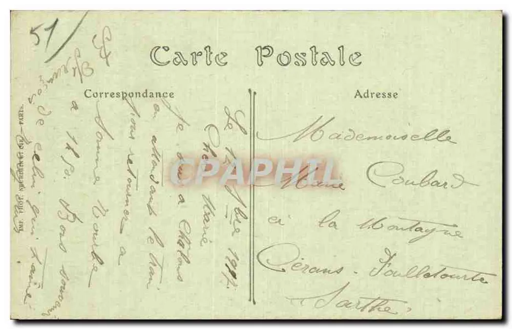 Chalons-sur-Marne — Die Place und das Rathaus — ND. Fot. - Rückseite
