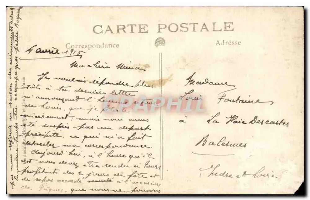 25. Infanterieregiment — 25. B. C. zu Fuß — 1915 — unbekannter Verleger - Rückseite