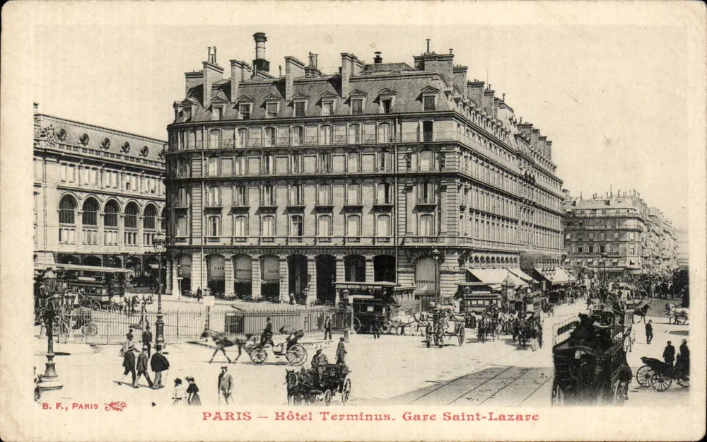 Paris — Hôtel Terminus. Gare Saint-Lazare — B.F., Paris - Frente