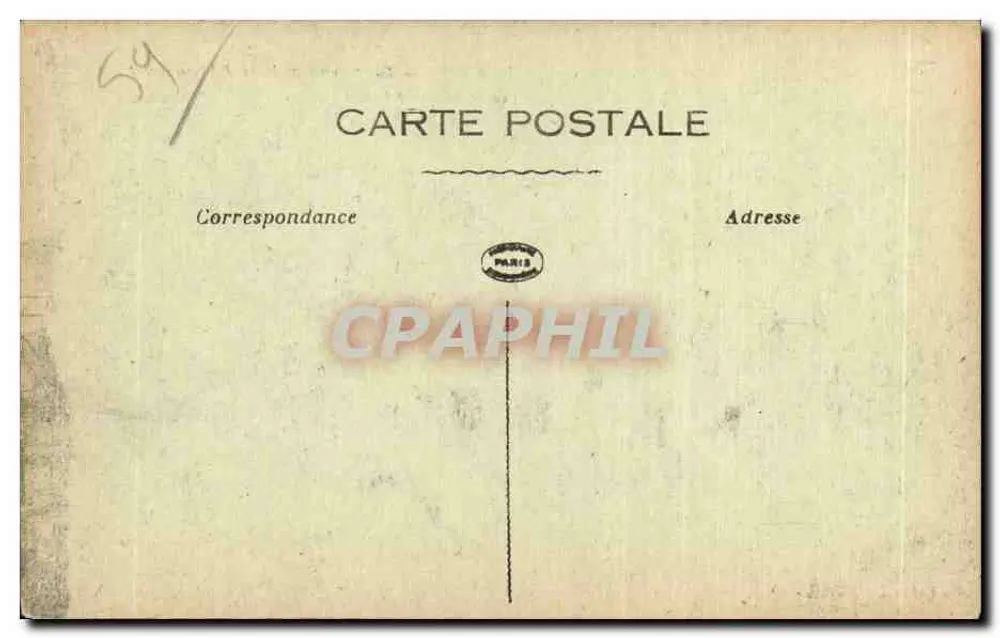 Ruínas de CAMBRAI — Torre dos Arqueiros de Abancourt — editor anônimo, n° 3034 - Verso