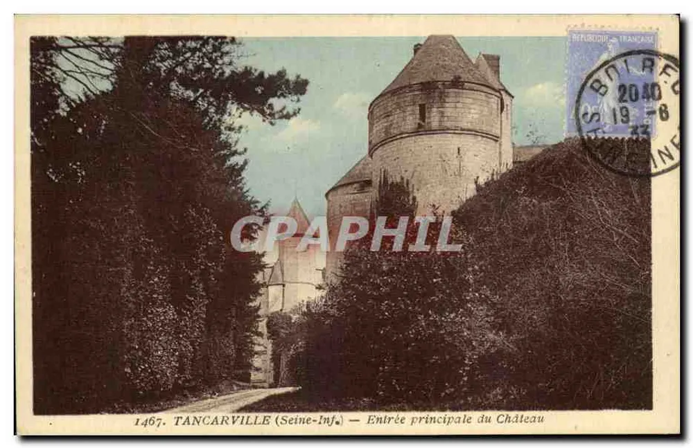 Tancarville (Seine-Inf.) — Entrada principal do Castelo — editor Tancarville, n° 1467 - Frente